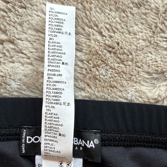 DOLCE & GABBANA Men’s Swim Briefs With DG Hardware In Black Size L - Picture 10 of 12